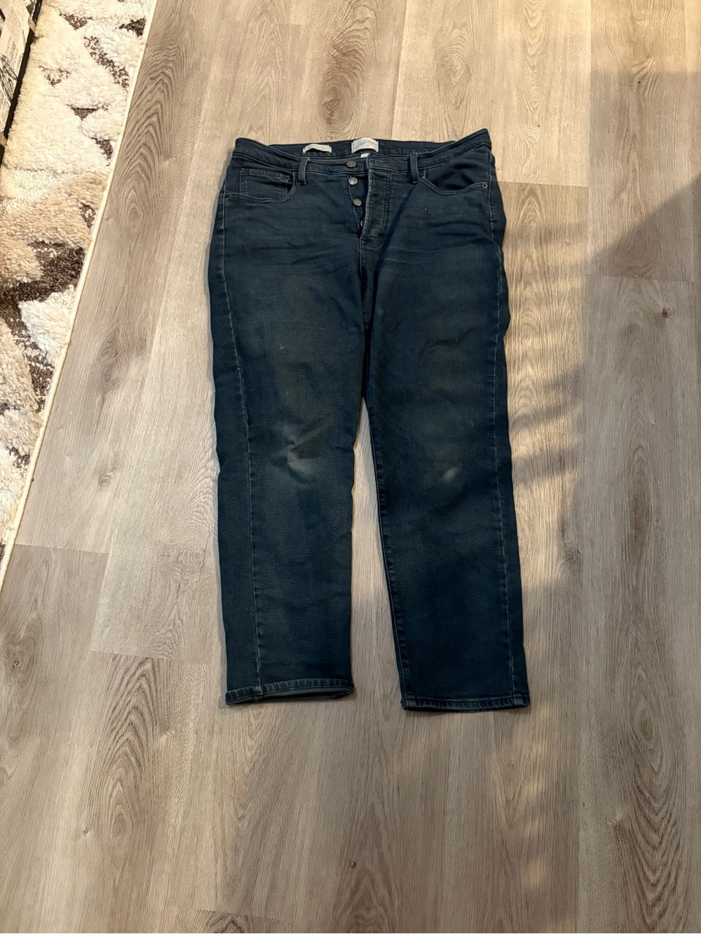 Universal Thread Dark Blue Button-Fly Jeans
